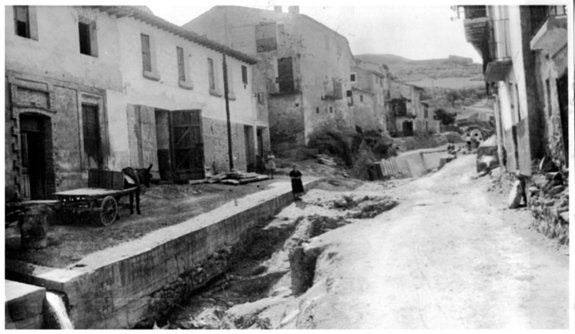 Cervera, vista del barranco del Rollo (años 50)