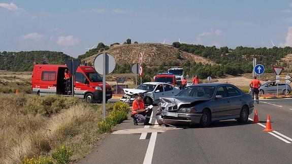 Un vecino de Igea, herido grave en un accidente en Tudela