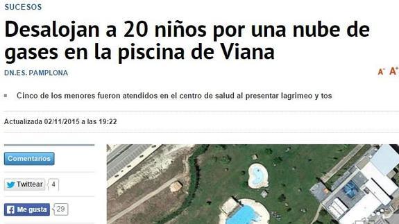 Susto en las piscinas de Viana