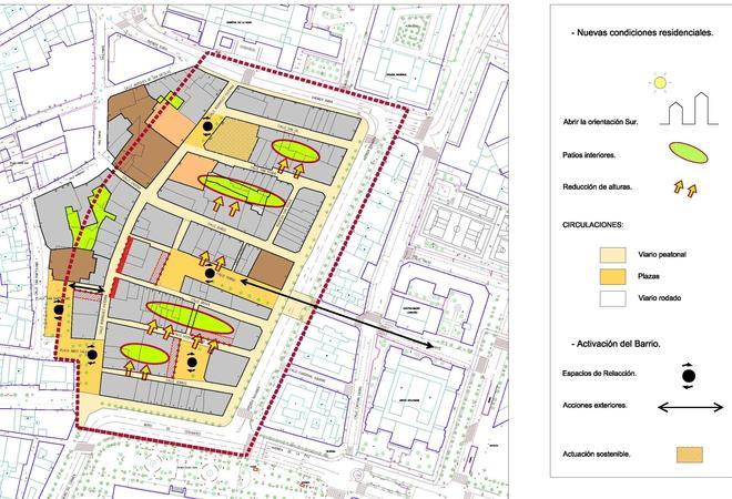 La 'nueva Villanueva': peatonal, con menos altura y 135 viviendas más