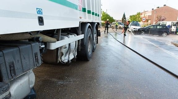 Choque contra el camión de la basura en Uruñuela