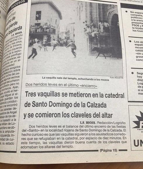 Tres vaquillas muy devotas en Santo Domingo