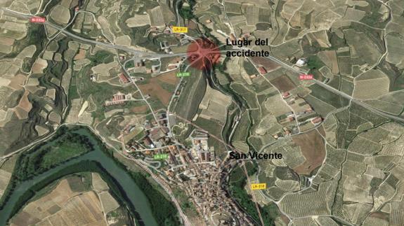 Cinco heridos en el choque de dos coches en San Vicente