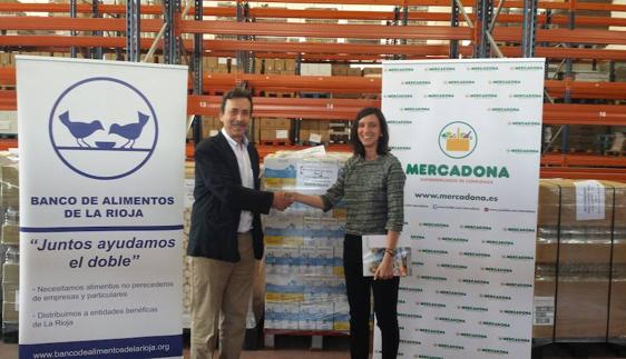 Mercadona entrega al Banco de Alimentos de La Rioja 4.500 kilos de comida