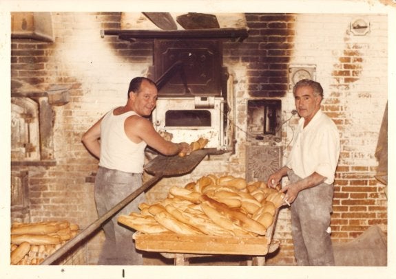 Horno de pan en Cervera en los años 70