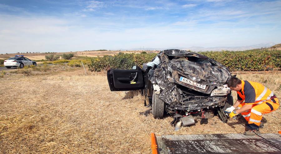 Cuatro jóvenes heridos en un accidente en Alberite