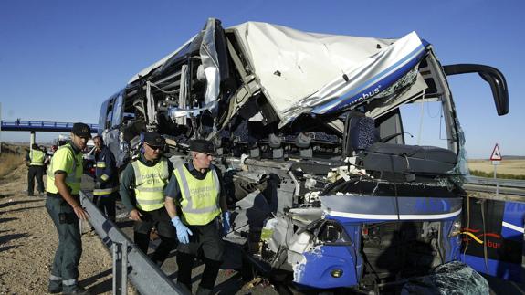 La investigación apunta a un despiste del conductor en el accidente de Soria