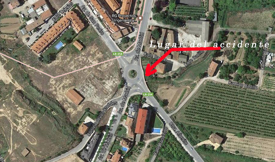 Un hombre de 26 años sufre un accidente en el término de Lardero