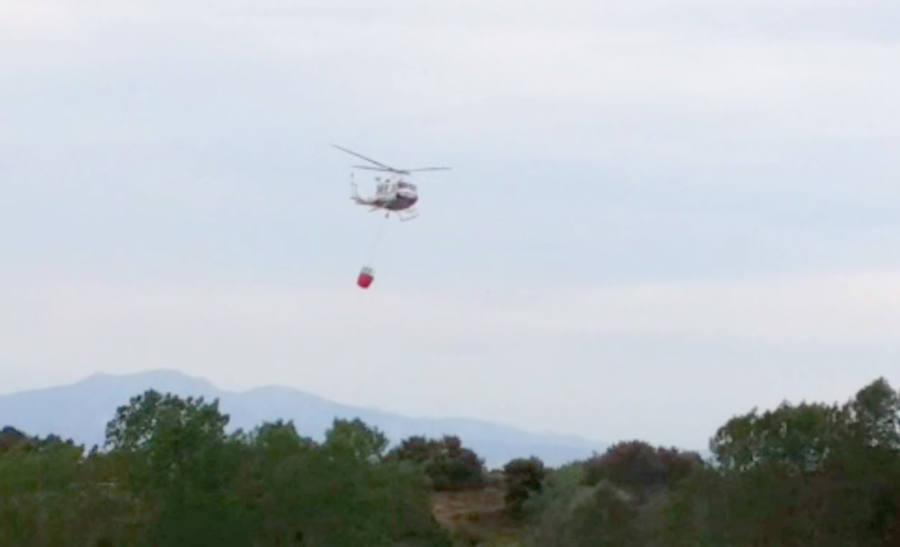 Incendio en una chopera de Hornos de Moncalvillo